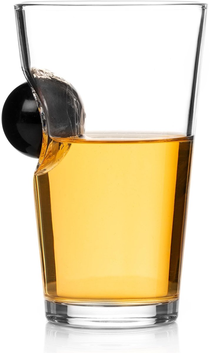 Dailygoods - Pool Ball Bierglas met Ingebedde Poolbal