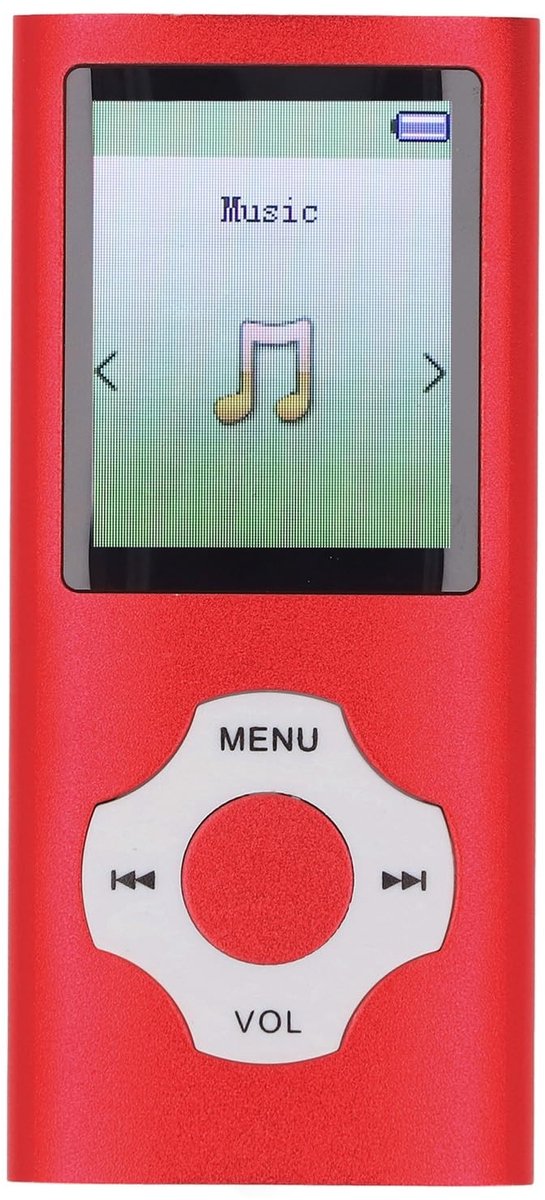 Dailygoods - 128GB Draagbare MP3 MP4 Speler met Bluetooth en WiFi (rood)