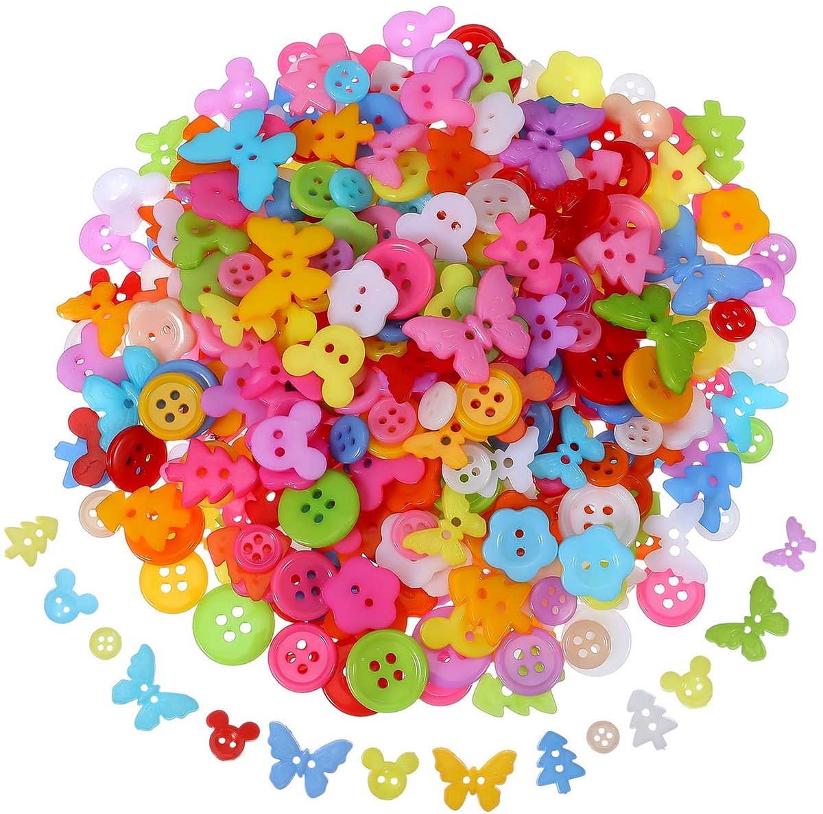 Dailygoods - 300 Stuks Harsknoppen voor Creatief Knutselen en DIY