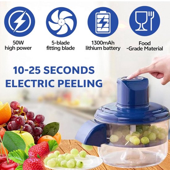 Dailygoods - Oplaadbare Elektrische Druivenpeelingsmachine voor Thuis — afbeelding 2