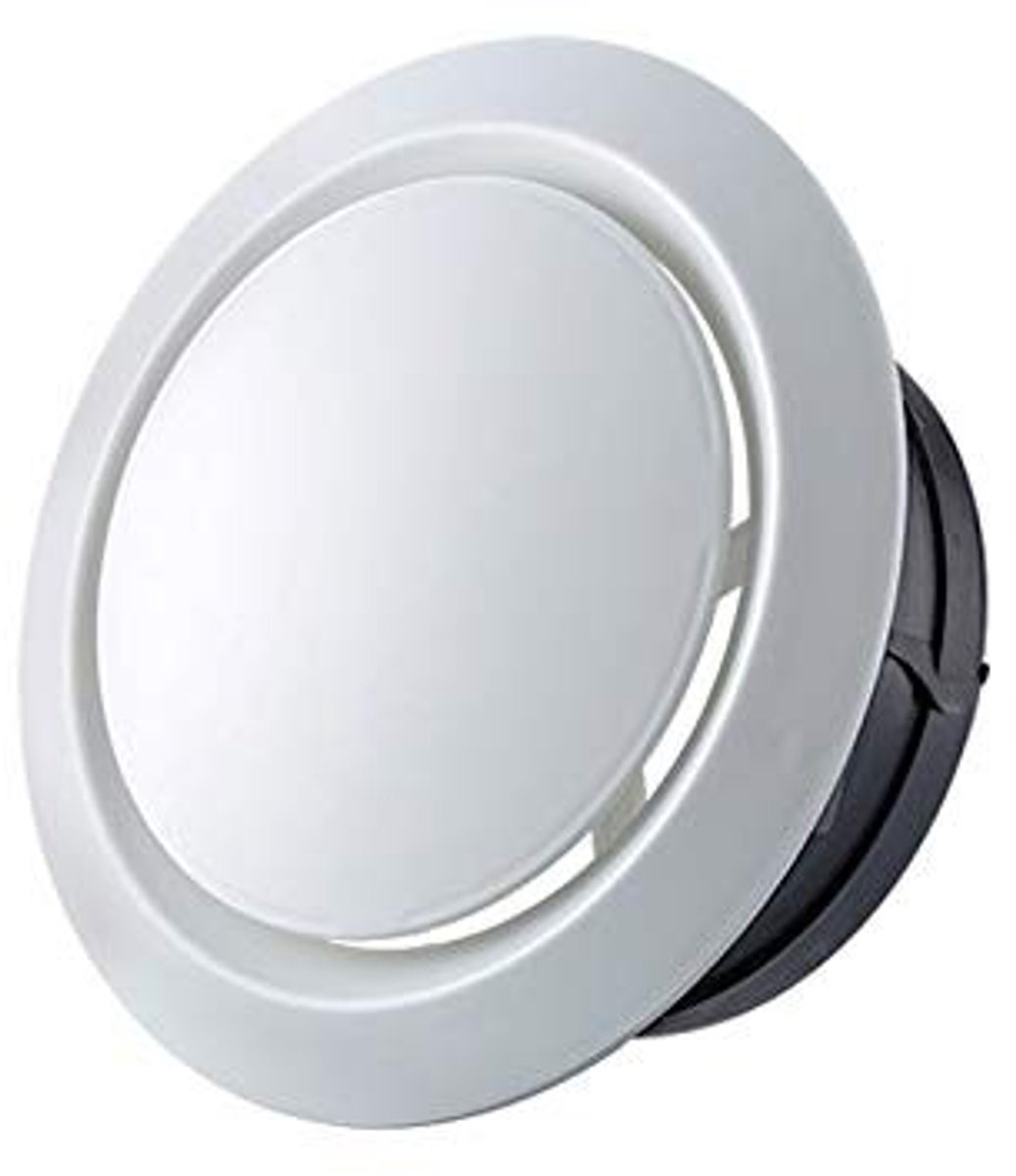 Dailygoods - Cosensi - QCTrial - Cosensi - Dailygoods - Dailygoody - Ronde Ventilatiegrille - Verstelbare Luchtrooster - Wit - Voor optimale luchtcirculatie - Ideaal voor ventilatie - Geschikt voor 75-200 m..