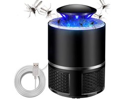 Muggenlamp – Anti Muggenlamp – Muggenstekker – Muggenzuiger – Vliegenvanger Elektrisch – UV lamp – Nachtlamp – Vliegenvanger – Vliegenlamp – Fruitvliegen – Motten – voor thuis, binnen, buiten en op het terras – zwart