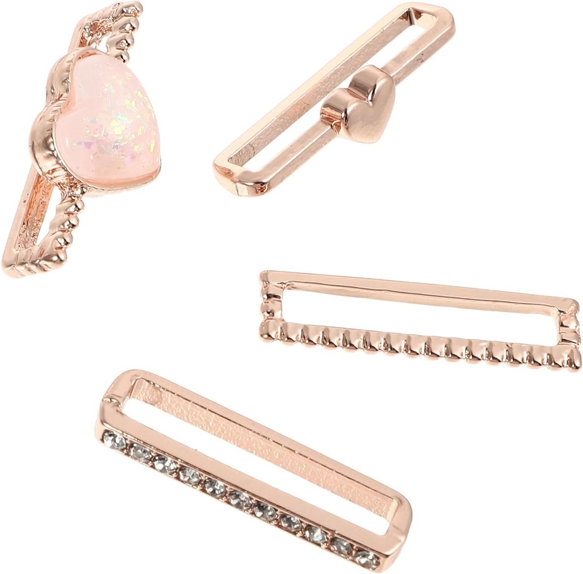 Horlogeband Versiering - Bandje Charms - Horloge Personaliseren - Set van 16 stuks - 2.6 cm Lengte - Zilverkleurig