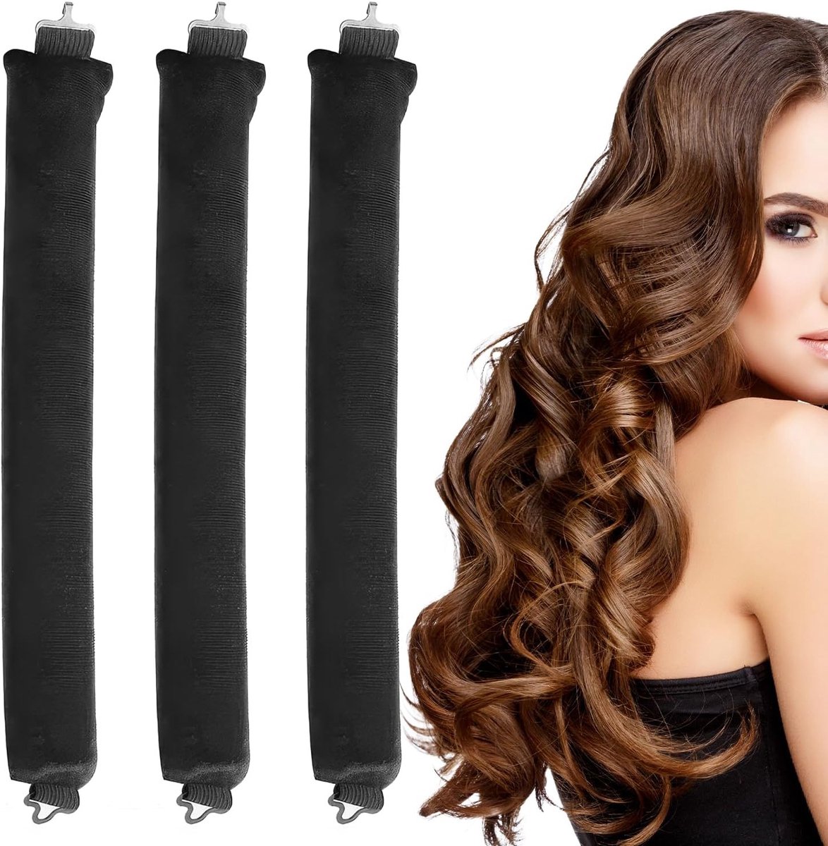 3-delige Set Heat Free Blow Rod Krullers voor Nachtelijk Gebruik, DIY Haarstyling Apparaten voor Gezond Haar