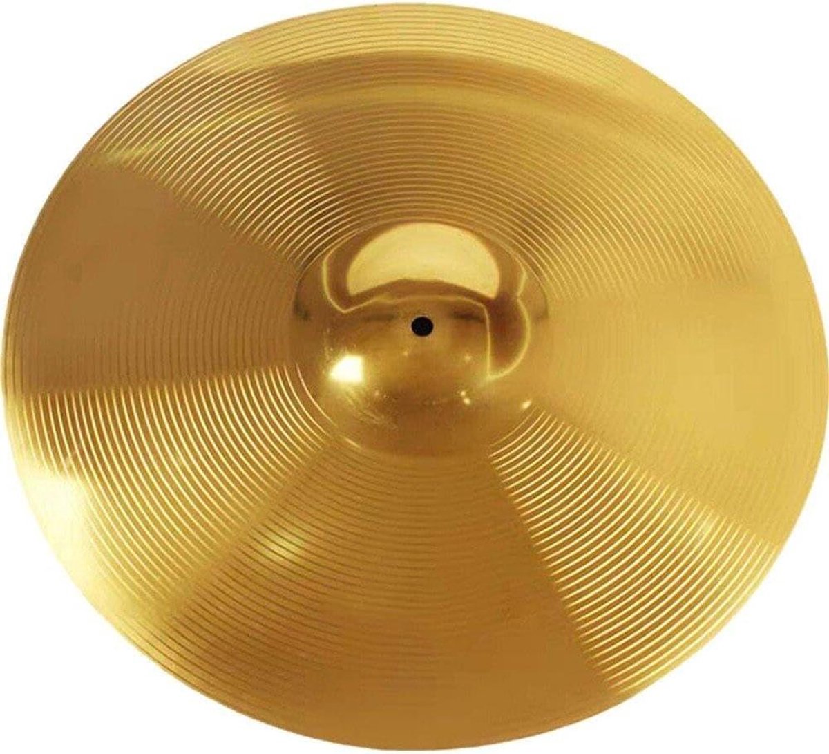 Metalen Drum Bekken - Percussie Accessoire - Muziek Maken - Premium Legering - 35.5 cm - Goud