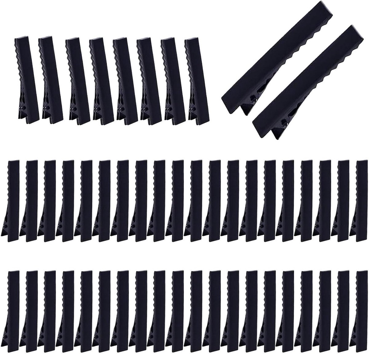 Haarsectieclips - Kappersclips - Haarstyling - Antislip Grip - 50 Stuks - Metaal