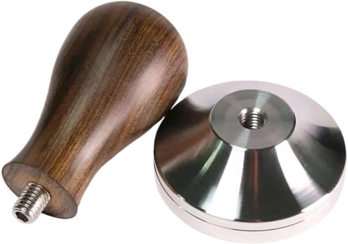 Koffie Tamper - Espresso Tool - Perfect Tamping - Ergonomisch Houten Handvat - 58.35mm - Niet gespecificeerd