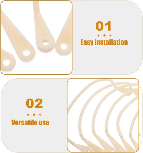 Biljart Netzak Houder - Pooltafel Onderdelen - Spelondersteuning - Eenvoudige Installatie - 6 Stuks - Beige — afbeelding 5