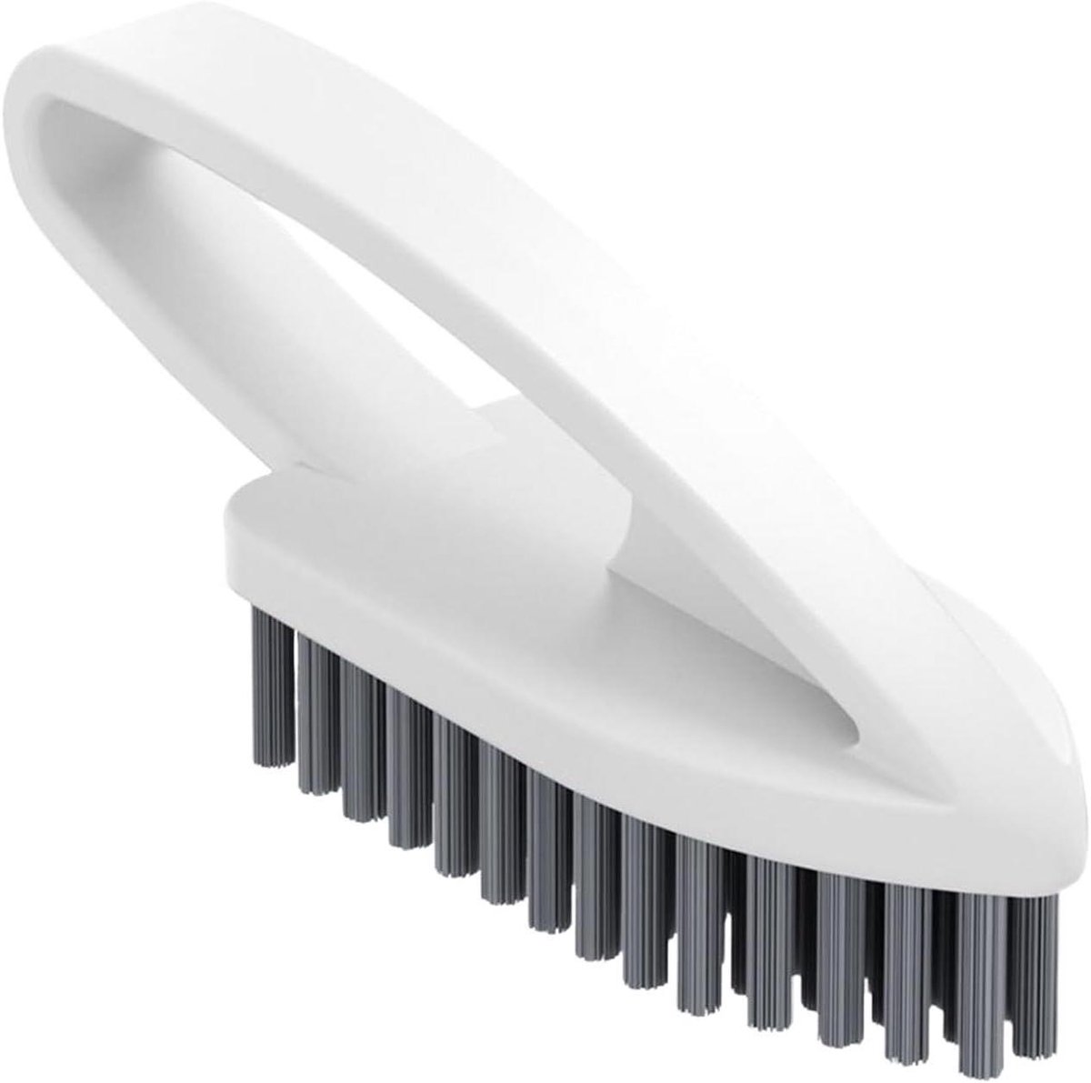 Schoenborstel - Kledingborstel - Schoenen Reinigen - Ergonomisch Handvat - 19 cm - Wit
