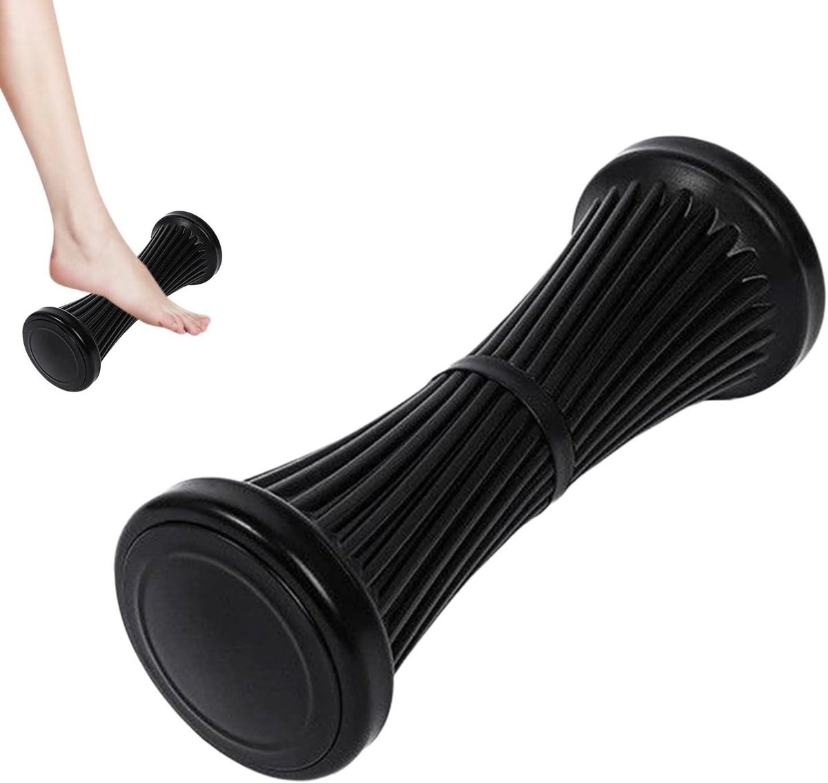 Voetroller - Beenspierontspanning - Spierherstel - Draagbaar en Antislip - 23 cm - Zwart