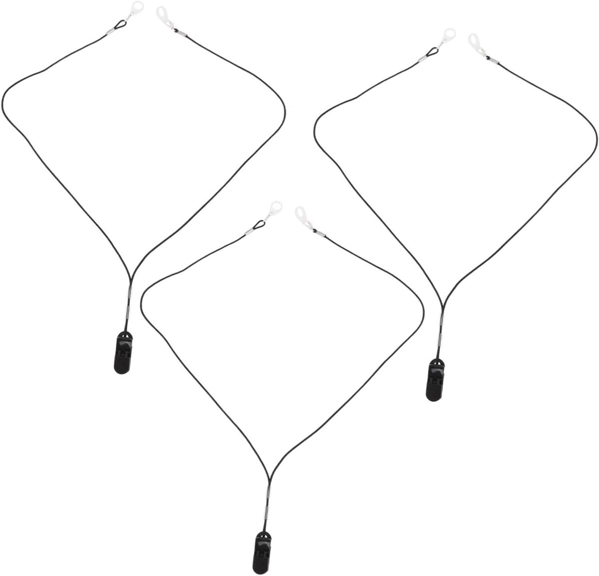 Cliphouder Set - Touwclip Accessoires - Voorkom Verlies - Anti-Drop Ontwerp - 3 Stuks - Zwart
