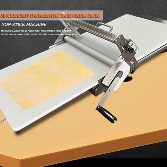 Deegsheetermachine Handmatig - Pastamaker Opvouwbaar - Bakken Thuis - Instelbare Dikte - 0-27mm - Zilverkleurig — afbeelding 3