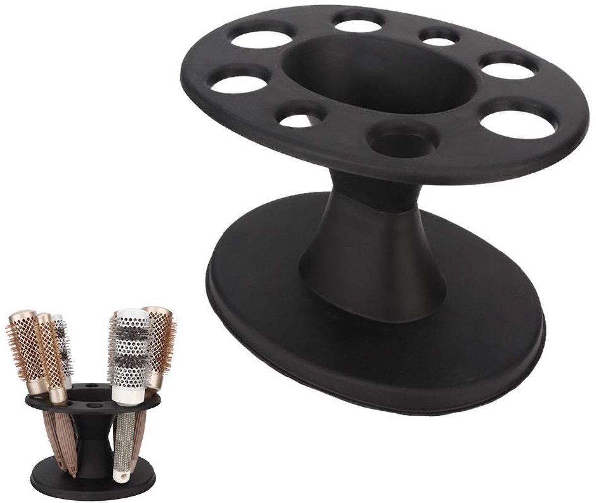Dailygoods - Ronde Plastic Haarborstel Kamhouder voor Stijlvolle Organisatie