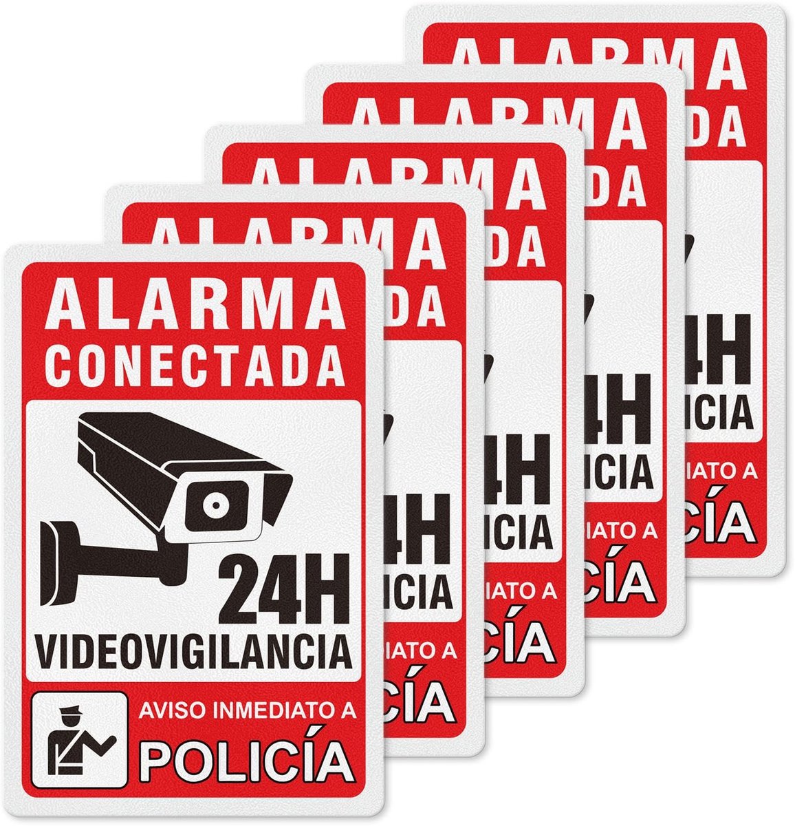 Dailygoods - Dailygoody - Sticker Securita Alarm - Videobewaking - Zelfklevend vinyl - 20 x 30 cm - Veiligheidsstickers - Geschikt voor binnen en buiten