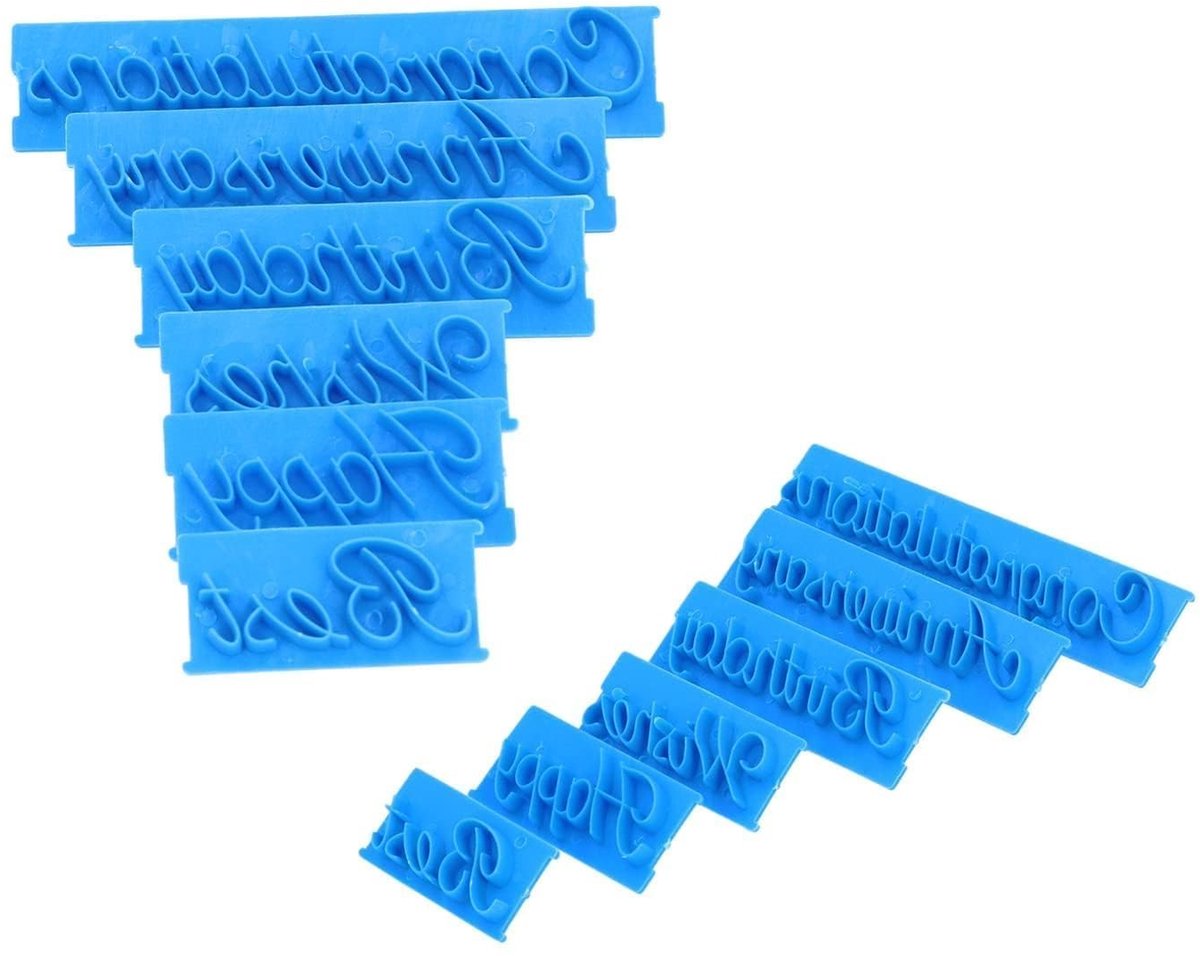 Dailygoods - Set van 2 Cookie Fondant Stempels voor Taartdecoratie