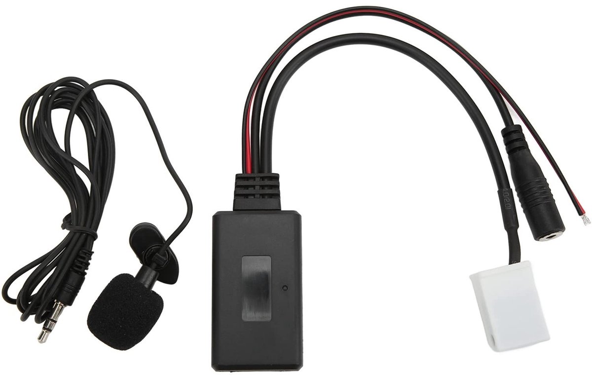 Dailygoods - Bluetooth Aux Kabel voor Auto, Vervangingsadapter voor Autoradio 12Pin