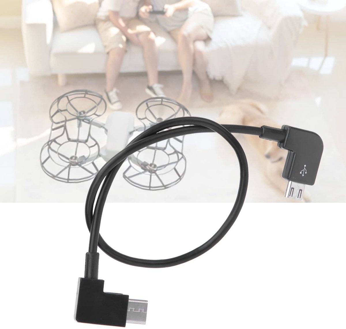 Dailygoods - 2 Stuks USB Kabels Zwart Voor RC Drone Accessoires