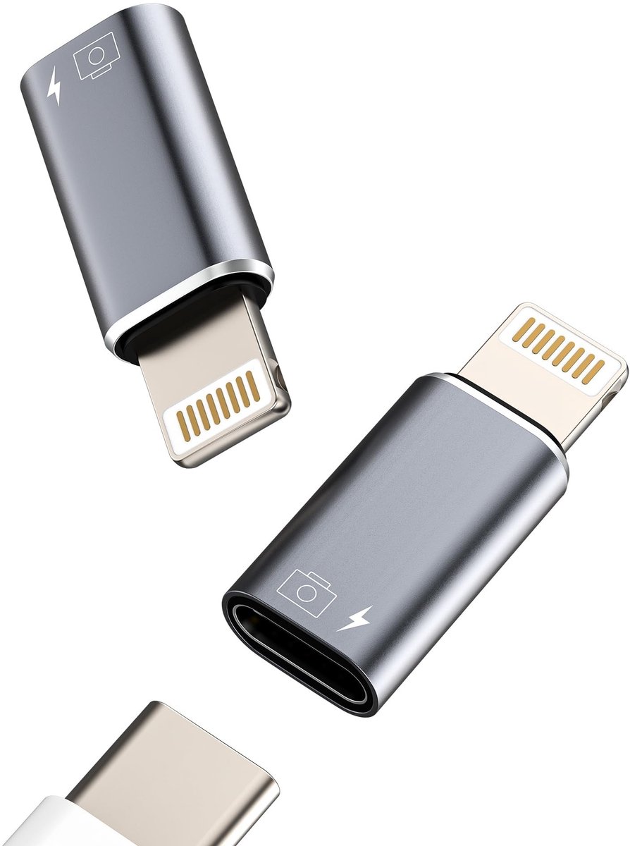 Dailygoods - USB C naar Lightning OTG Adapter (2 stuks)