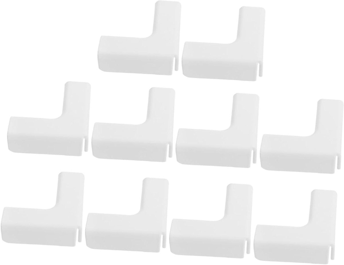 Glasbevestigingsclips - Hoekbeugels - Glazen Klemmen - Aluminiumlegering - 47 x 47 x 18 mm - Wit