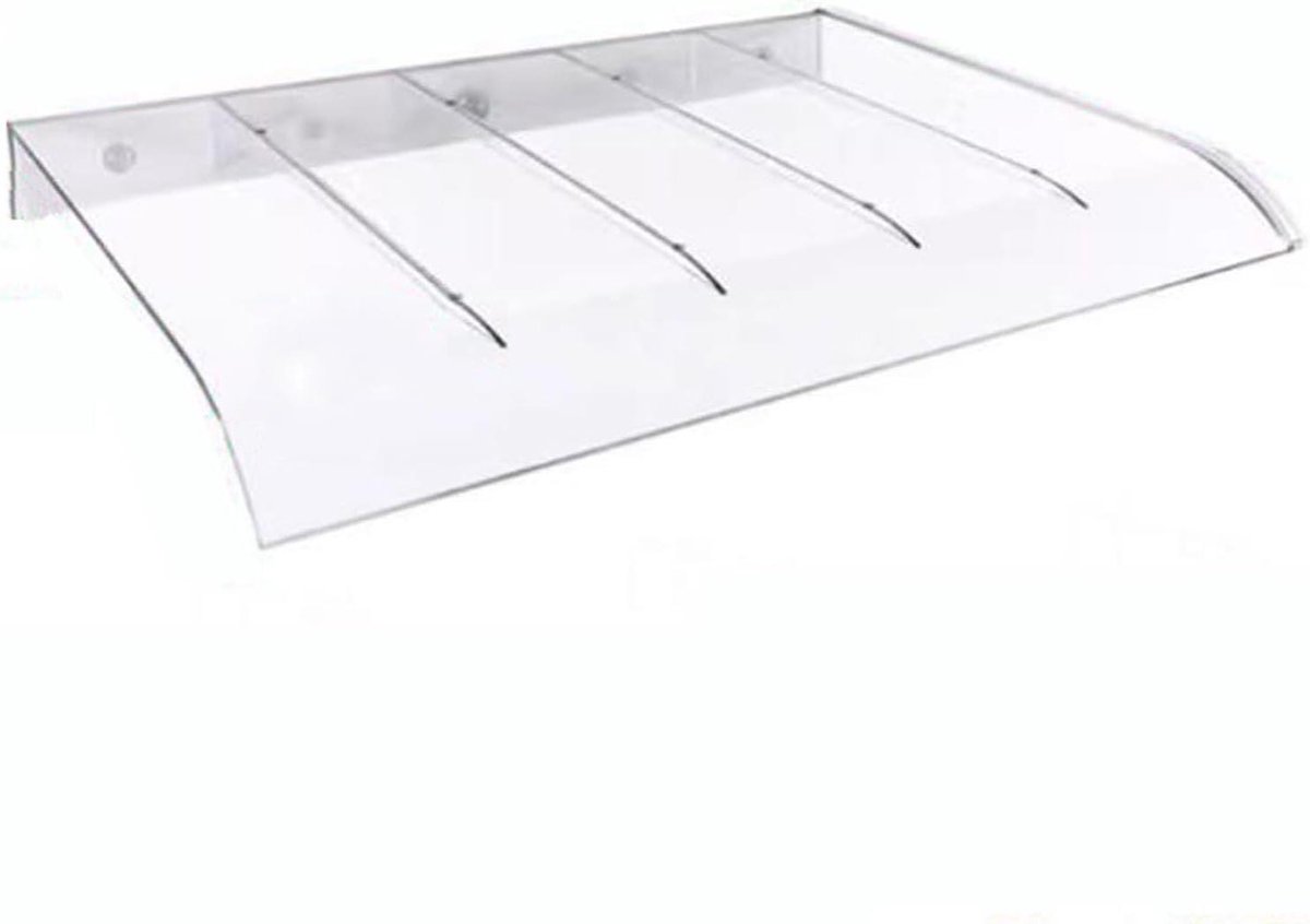 Transparante polycarbonaat luifel voor voordeur, waterdichte raamhoes, UV-bestendig, regen- en sneeuwbescherming, buitendakluifel voor balkon en terras (50 x 300 cm x 118 cm)