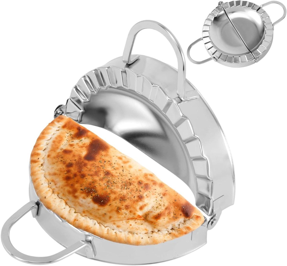 Tortilla Sealer Deeg Drukker Maaltijden Bereiden Lekvrije Afdichting 15 cm Diameter Zilver