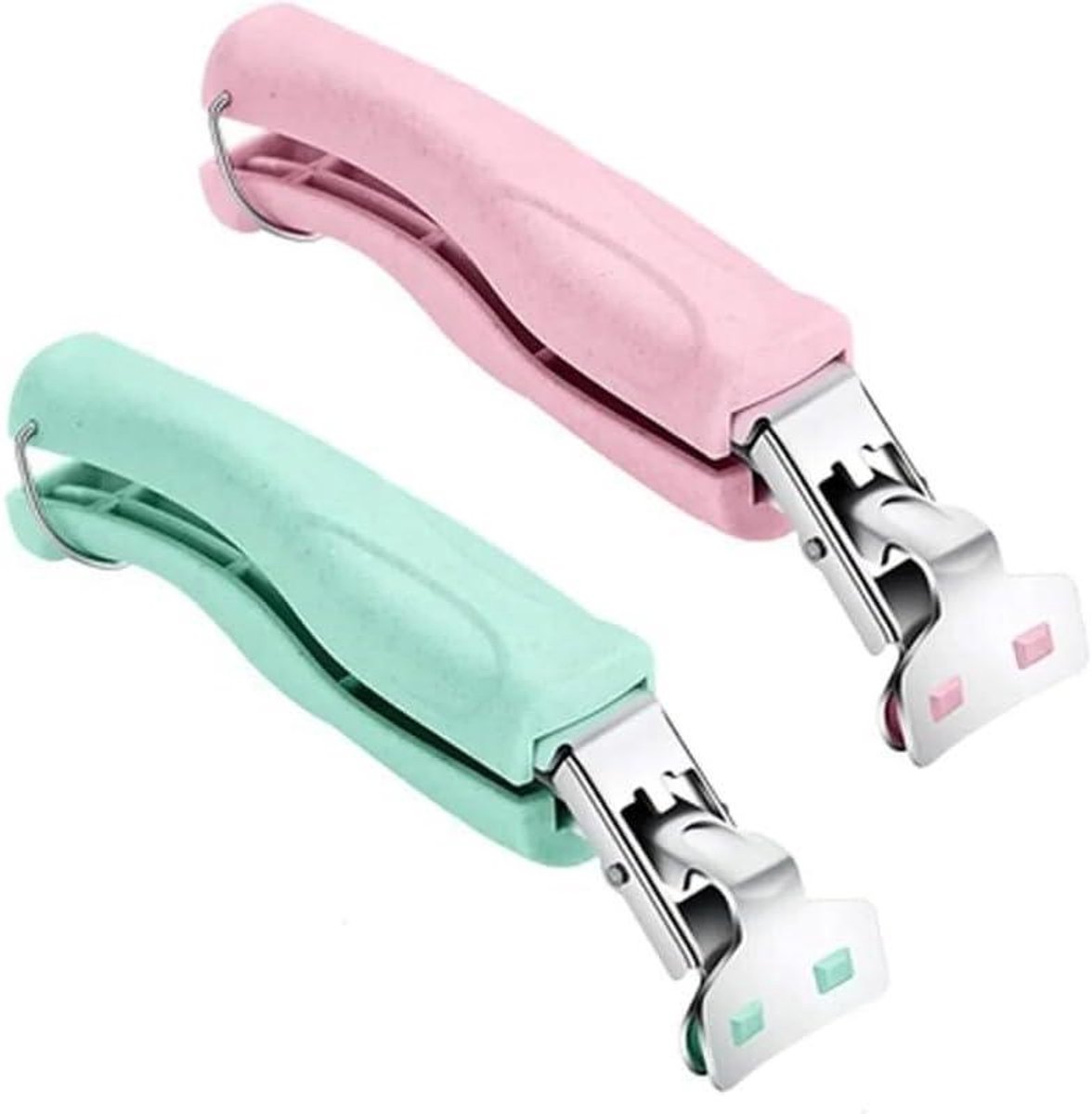 Hete Kom Tang - Plaatklem - Veilig Koken - Roestvrij Staal - 2 Stuks - Roze Groen