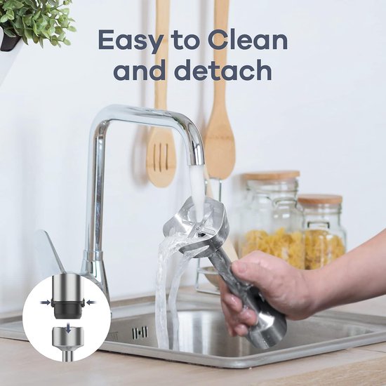 Staafmixer - Keukenmixer - Eten Bereiden - Krachtige 800W Motor - 1 Liter - Zwart — afbeelding 2