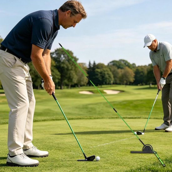 Golf Swing Trainer - Golf Hulpmiddel - Golf Oefenen - 180-Graden Verstelbaar - 23x14.5 cm - Zwart van GOLF — afbeelding 5