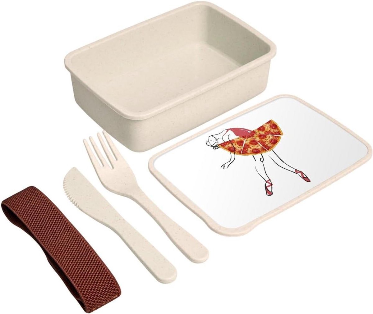 Lunchtrommel Met Bestek - Maaltijddoos - Lunch Meenemen - Origineel Ontwerp - 700 ml - Wit