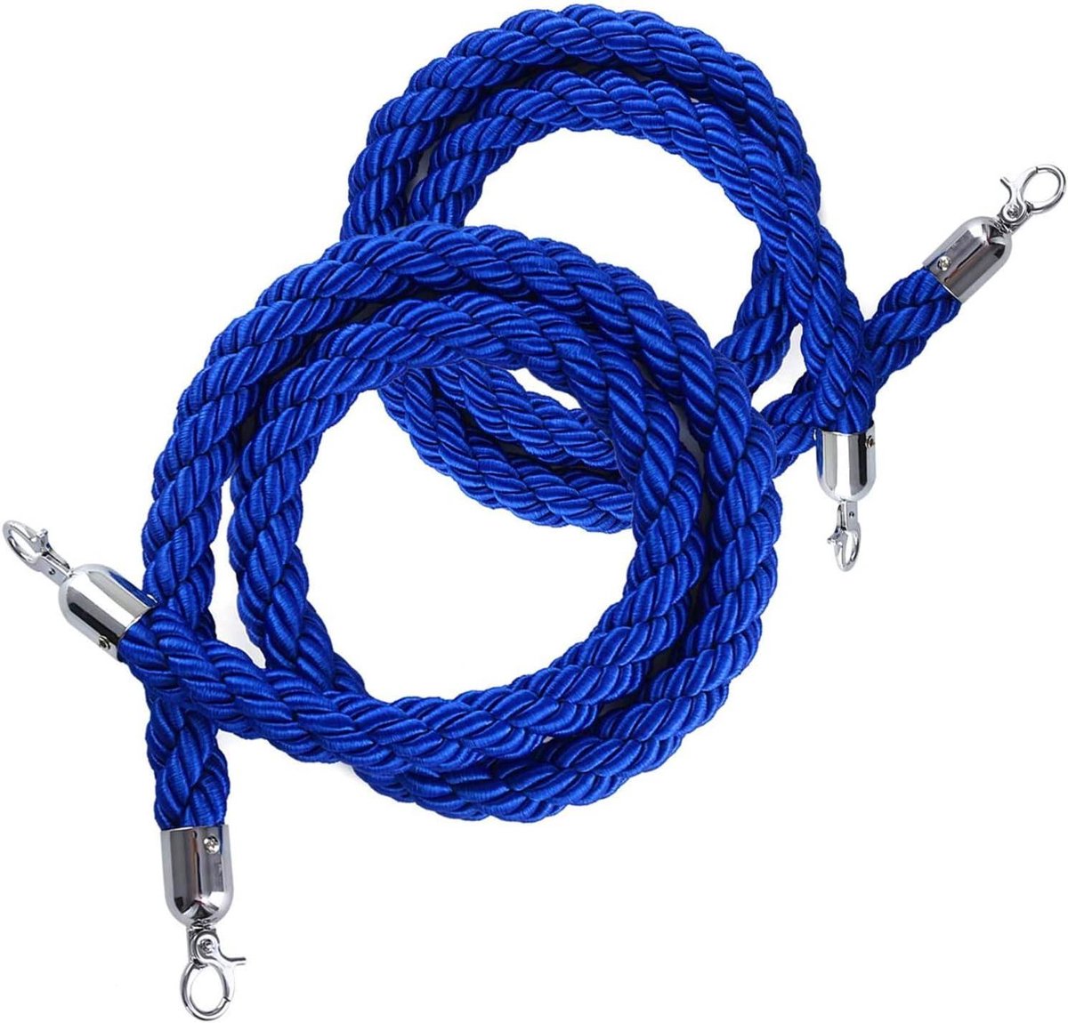 Veiligheidsbarrière Touw - Afscheidingskoord - Evenementen Organiseren - Gedraaid Nylon - Ø 3.2 cm - Blauw