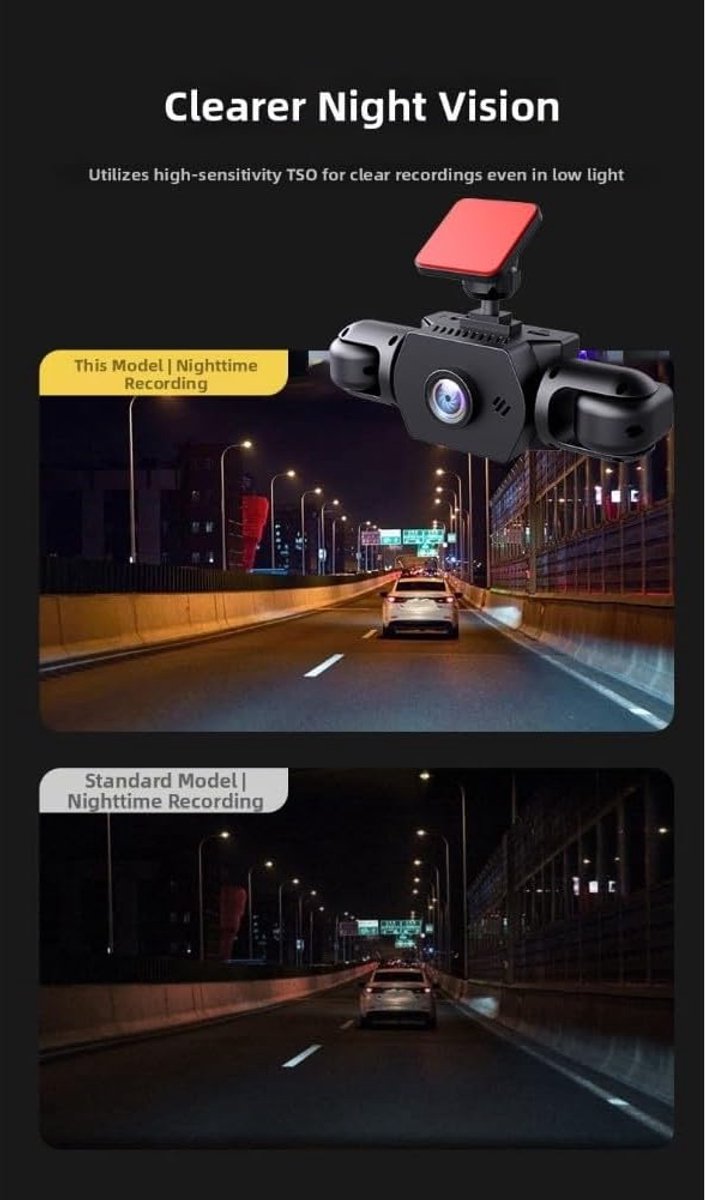 Auto Dashcam - 4 Camera Systeem - Veilig Rijden - 360 Graden Zicht - 3.16 Inch Scherm - Zwart – foto 6
