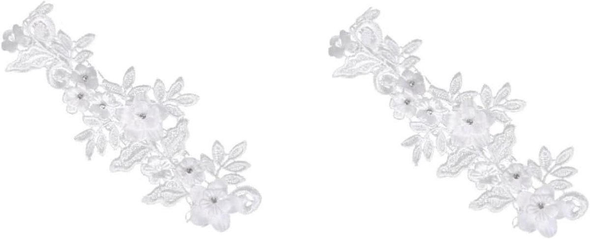Bruid Kousenband - Bruiloft Accessoire - Bruiloft Viering - Elastische Kant - One Size - Wit