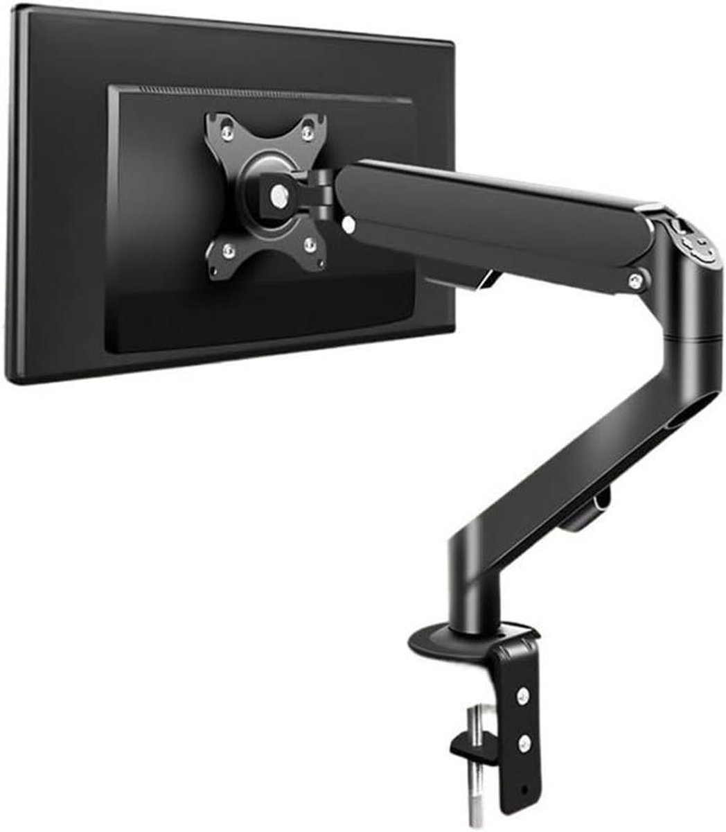 Monitor Arm - Bureau Beugel - Ergonomisch Werken - Gasveer Verstelbaar - 17-30 Inch - Zwart