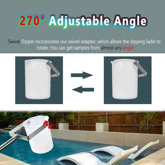 Water Sample Pole - Water Dipper Sampling Rod - Wateren Verzamelen - Telescopische Lengte - 700cm - Silver — afbeelding 2