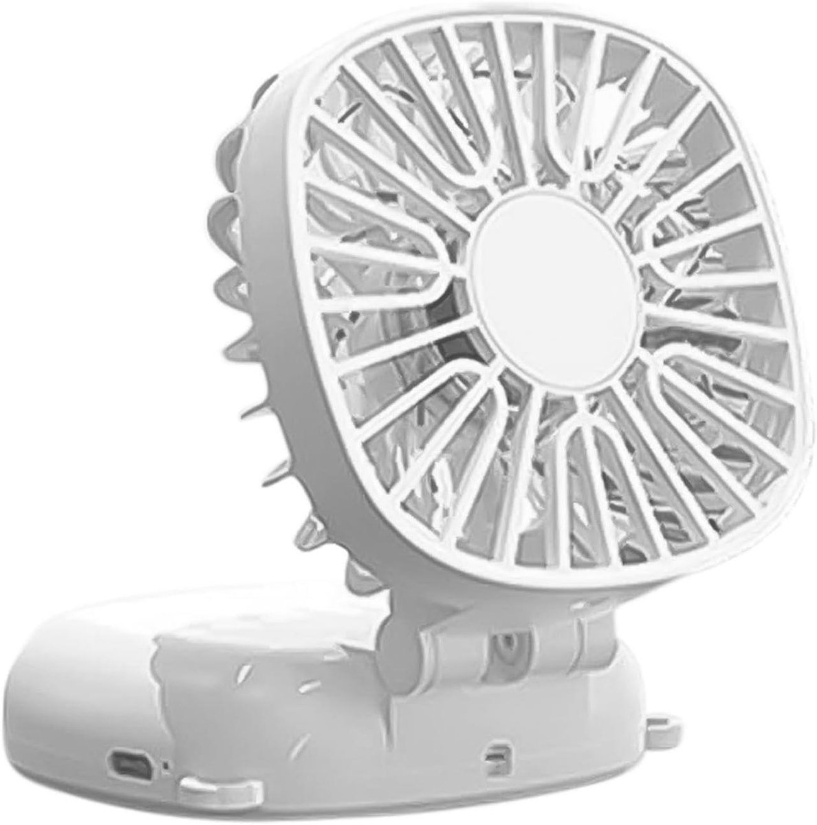 Draagbare Ventilator - Oplaadbare USB Fan - Persoonlijke Koeling - Stille Werking - Compact Formaat - Wit