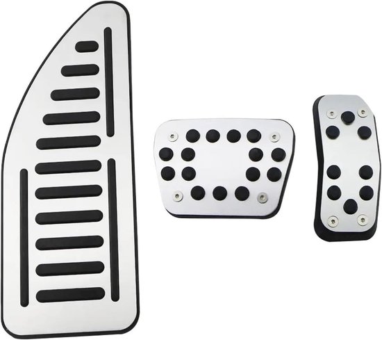 Auto Pedaalhoezen - Gas Rem Pedaal - Verbeter Rijervaring - Antislip Rubber - MT met rust - Zilver — afbeelding 3