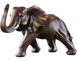 Olifant Decoratie - Feng Shui Beeld - Interieur Verfraaien - Hars Handwerk - 20x13x15 cm - Agarwood