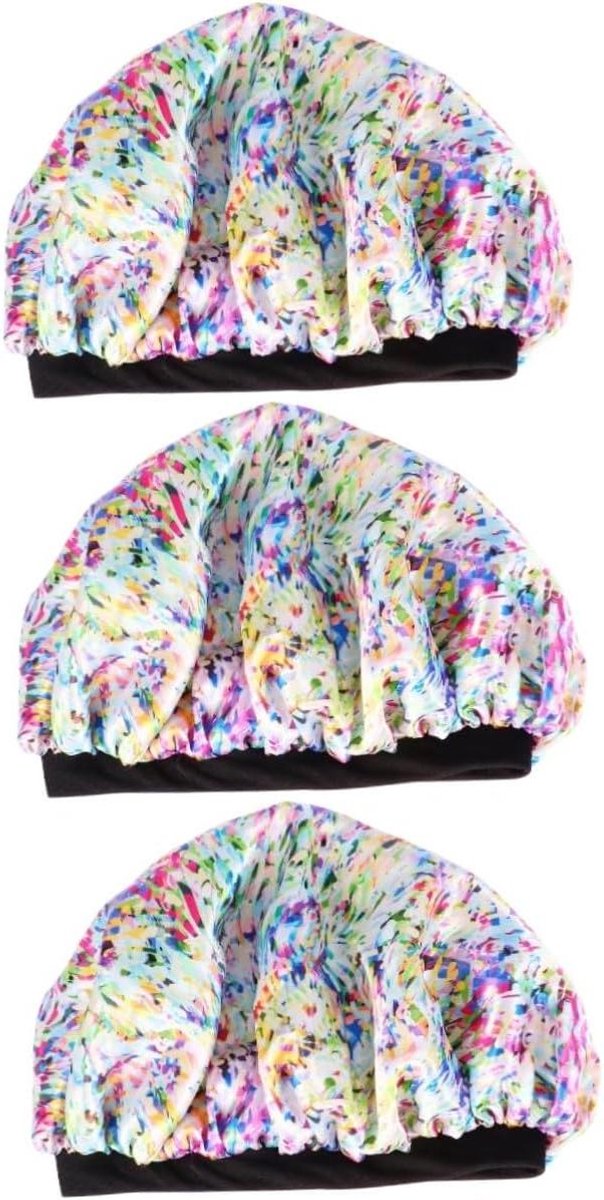 Douchemutsen Set - Badmutsen Haar - Haar Beschermen - Zacht Materiaal - 3 Stuks - Diverse Kleuren