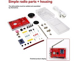 Elektronische FM-radio-set - Solderen praktijkkit - DIY Radio Kit - Radio - Stereo Radio Kit - FM-radioset - met Behuizing -Lasprojecten voor Leren en Onderwijzen