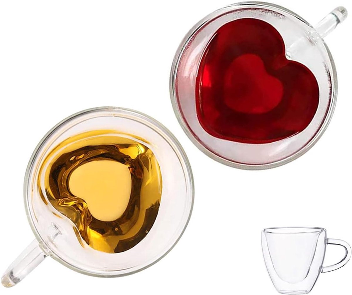 Glazen Mokken - Dubbelwandig Glas - Warme Dranken - Isolerend Ontwerp - 180ml - Transparant