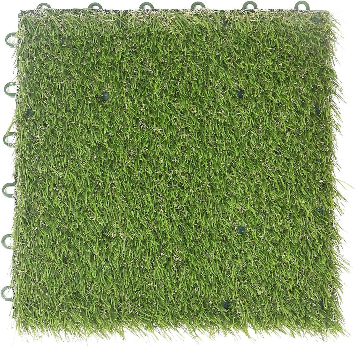 Kunstgras Tegels - Bodem Bedekking - Balkon Decoratie - Waterdichte Ondergrond - 33x33 cm - Groen