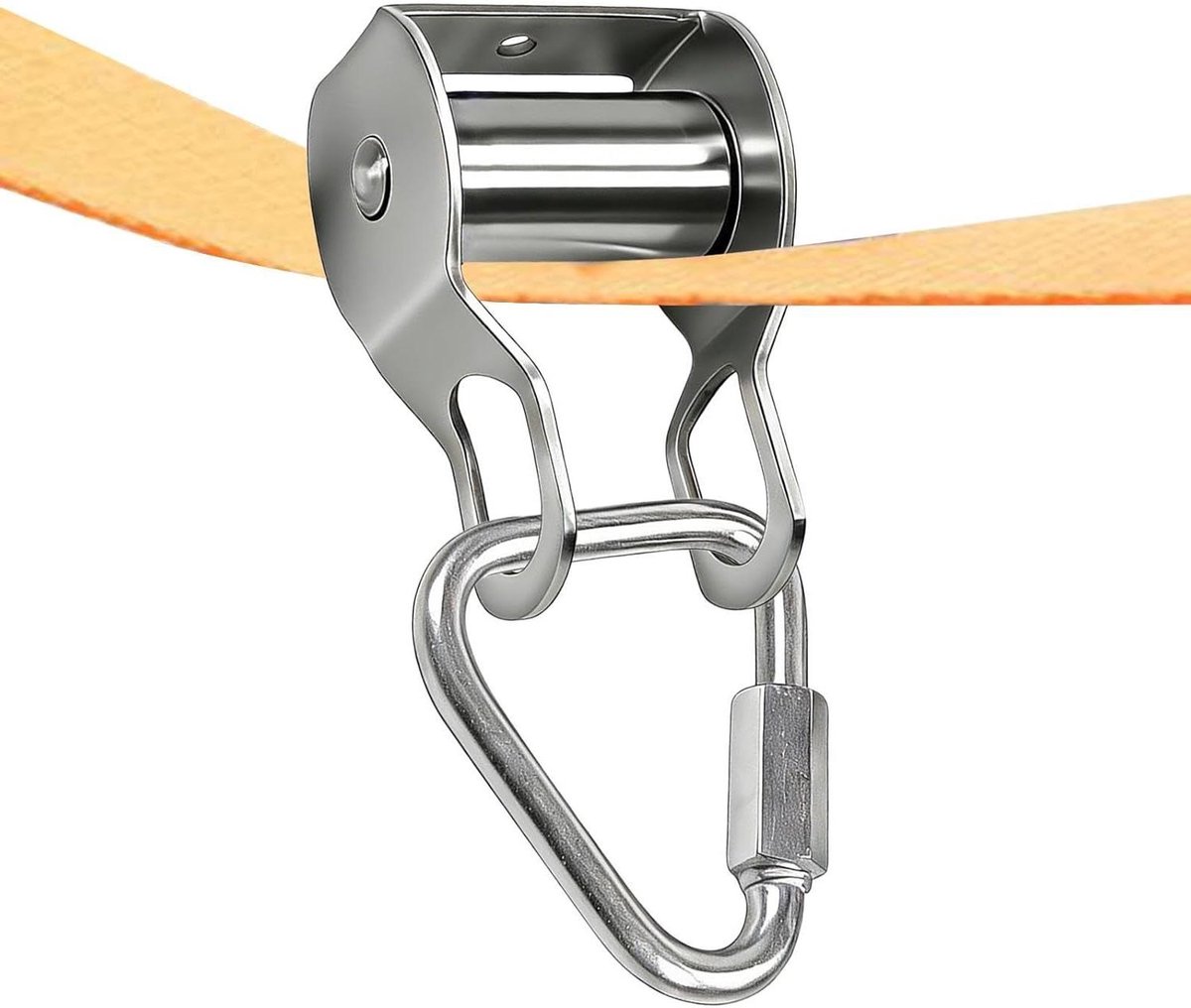 Hefkatrollen Systeem - Roestvrijstaal Katrol - Zaken Hijsen - Robuuste Constructie - 113 kg Capaciteit - Zilver