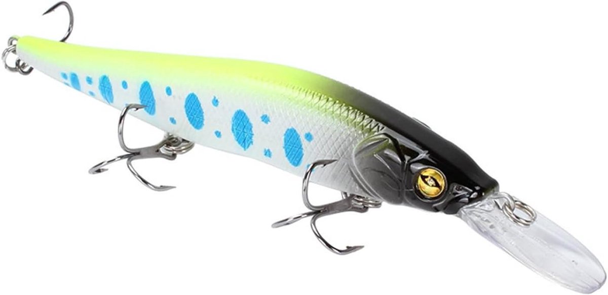 1pc 13.5cm 15.8g Kwaliteit Schorsing Wobblers 3D Levensechte Ogen Bas Snoek Aas Kunstmatig Hard Aas