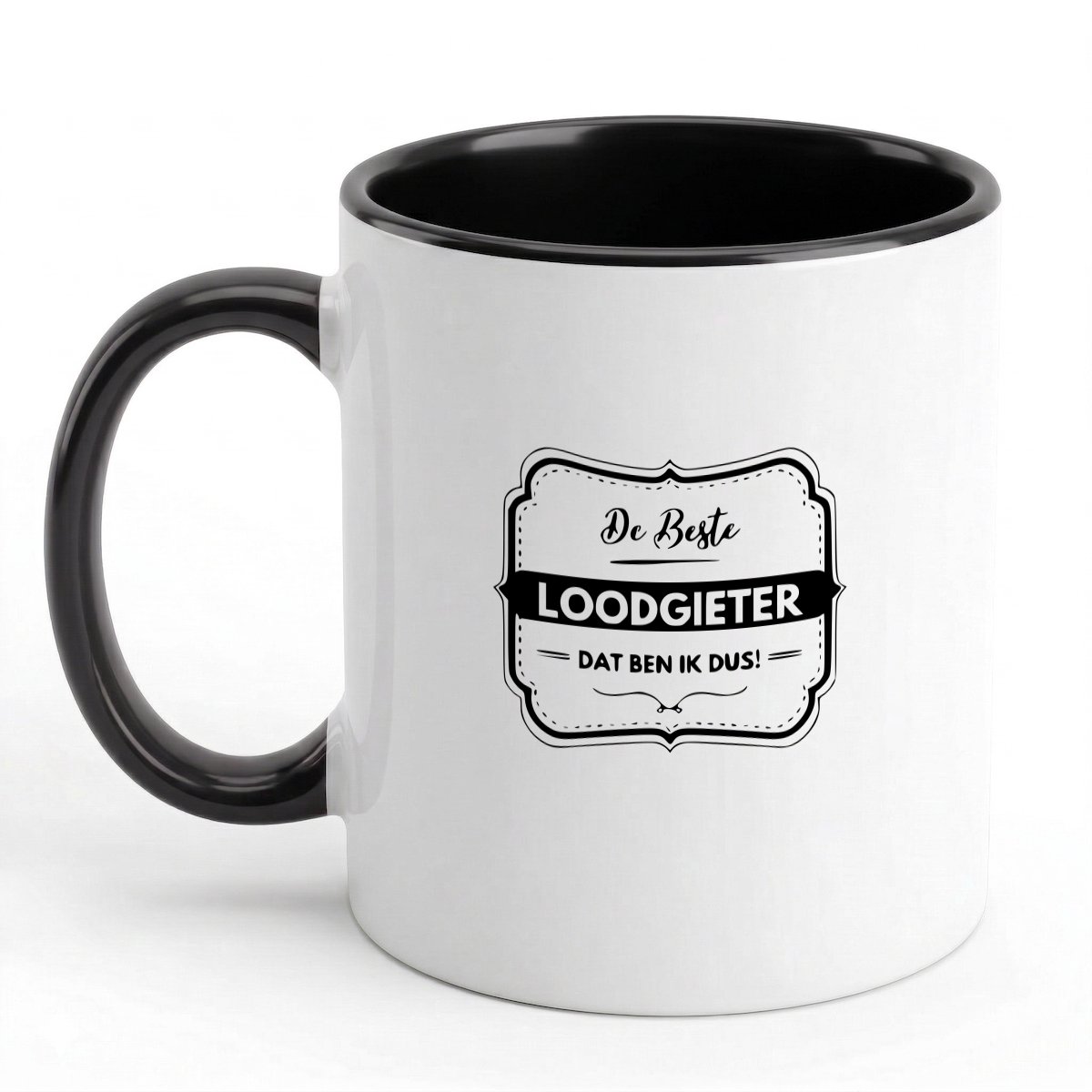 Hacebo® - De beste loodgieter dat ben ik dus koffiebeker zwart - Loodgieter - Vrienden familie - thee mok - koffie beker - Collega - Cadeau - koffiemok - 350 ML inhoud