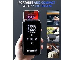 Draagbare bandenpomp 12V - Elektrische luchtcompressor 150 PSI met LCD-scherm, 6000 mAh accu, automatische uitschakeling, 4 modi voor auto, fiets, motor en ballen