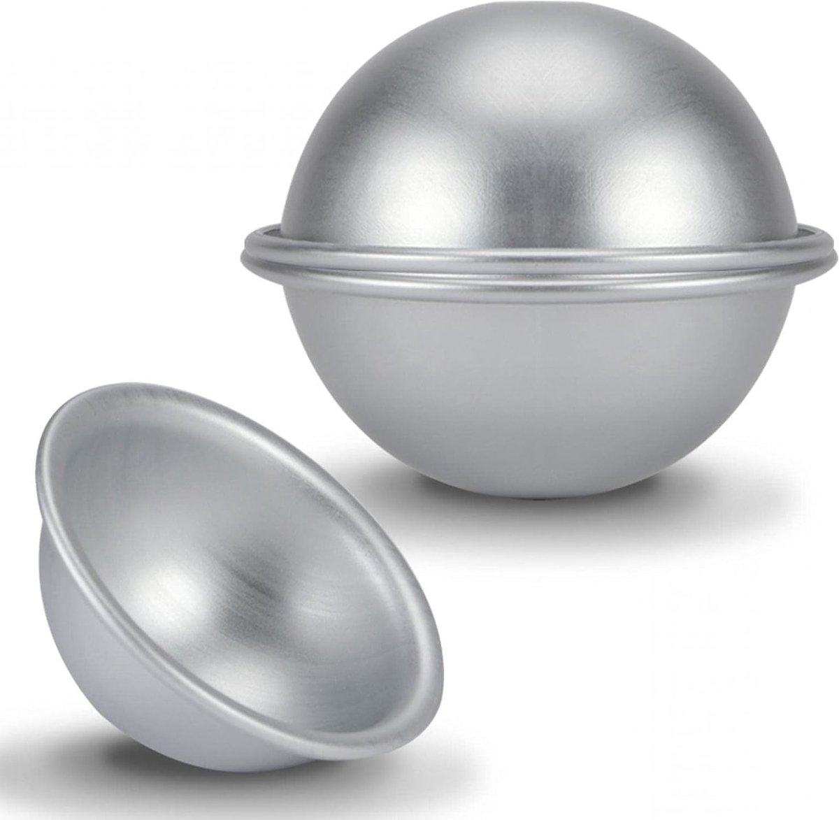 Half Bolvormige Cakevorm van Aluminium voor Bikini Cake, Dessert en Pudding - 8 cm Bakvorm