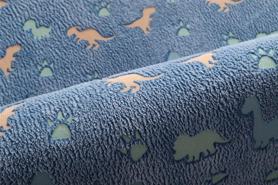 Lichtgevend Tapijt - Glow in the Dark Kleed - Kinderkamer Decoratie - Antislip Onderkant - 200 x 140 cm - Dinosaurus — afbeelding 4