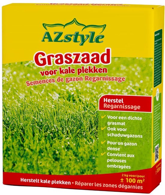 AZstyle ECOstyle Graszaad Herstel - Voor kale plekken in gazon - Bol