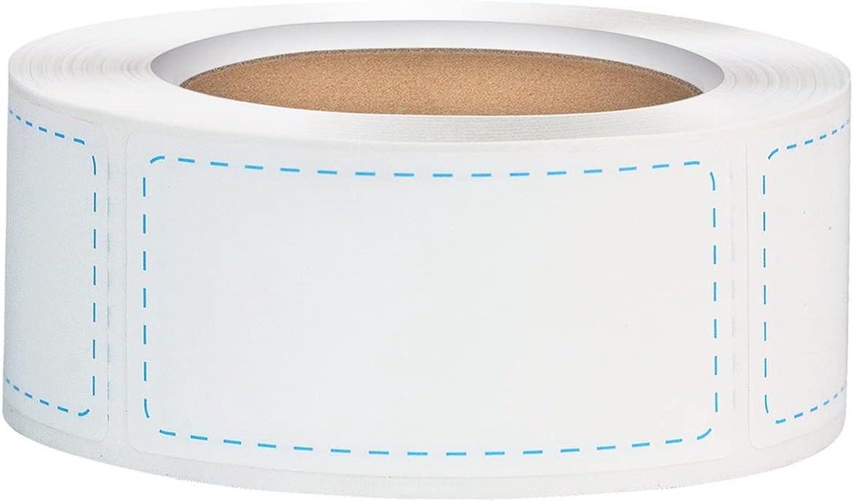 Vriezerlabels Verwijderbaar - Voedseletiketten Koelkast - Voedsel Opslag - Geen Lijmresten - 1x2 Inch - Blauw