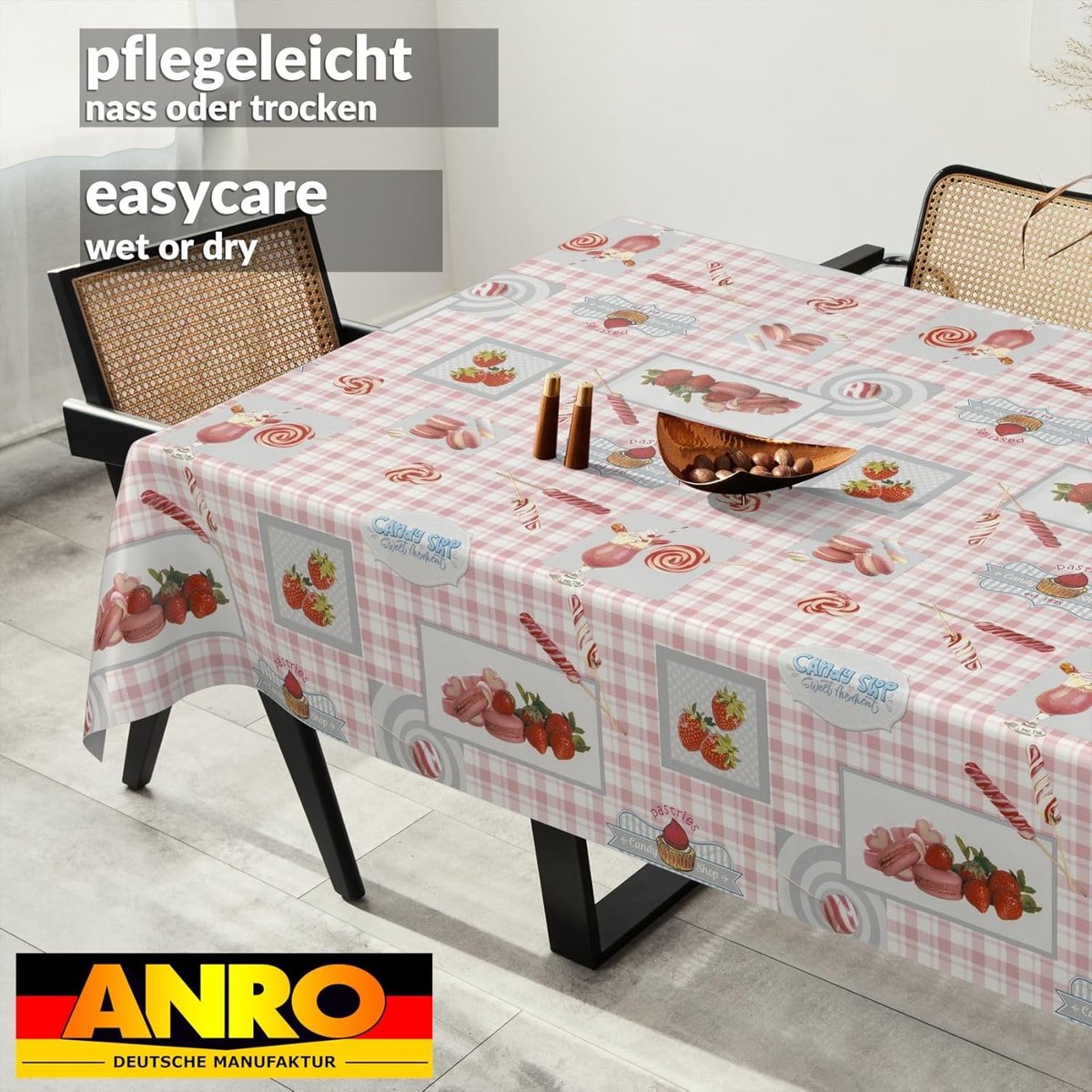 Tafelkleed - Wasbaar kleed - Tuinfeest - Zelf op maat te knippen - 220 x 140 cm - Modern design